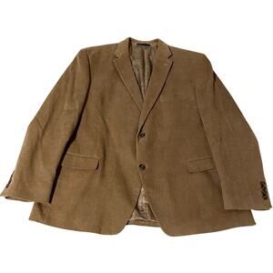 Chaps Mens Slim Fit Corduroy Blazer Size 48R Tan Western Cowboy Professor